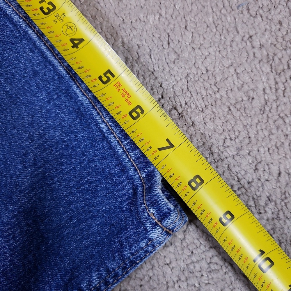 American Eagle Jeans Womens 8 Blue Super High Rise Baggy Straight Cargo Stretch - Picture 9 of 14
